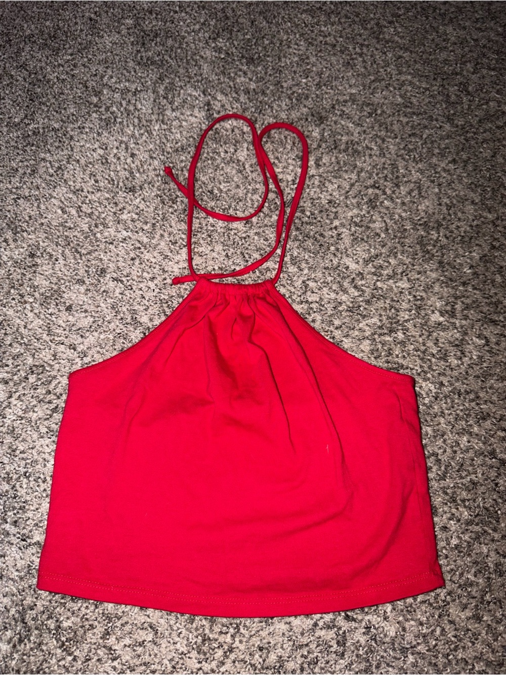 Forever 21 Red Halter Crop Top